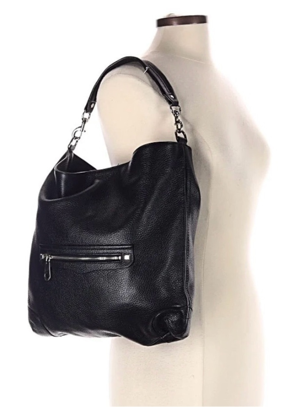 Rebecca Minkoff Slim Regan
Hobo Bag. Black, Leather, Shoulder & Crossbody Straps
